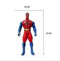 Pack of 3Pcs Super Hero Action Figures With Led Light Toys For Kids and Boys Movable Spider Man Bat Man Super Man. 