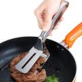 Multifunctional Stainless Steel Food Flipping Steak Clamps Spatula Spatula Tongs Clip Beefsteak 3-in-1 Cooking Tong Double Sided. 