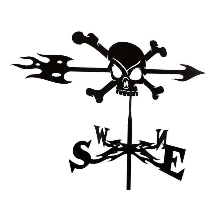 Weather Vane Yard Wind Direction Indicator Bracket Weathervane Decor Skull