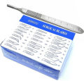 Disposable Sterile Surgical Scalpel Blade for Dermaplaning Individually Wrapped Box of 100 Pcs Scalpel Blades. 