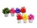 Pack of 8 Mini Plant Artificial Decoration Piece with Pot - Ideal for Home & Office Decoration. 