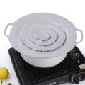 Silicone anti-spill pot cover dust-proof and splash-proof boiling Gaia flower-type anti-spill pot cover home kitchen. 