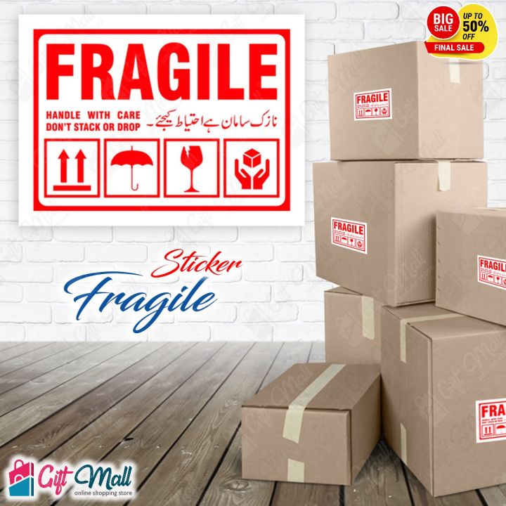 GIFT Mall - Care Fragile Stickers for Sensitive Products 10 / 25 / 50 / 100 / 200