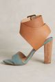 Women's Faux Suede Wooden Block Heel Sandals Cross Strap Design 3-Inch Heels  Ideal for Bridal Parties and Every Occasion. 