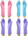 1 Pair - Dish washing Kitchen Household Cleaning Rubber Latex Waterproof Reusable Gloves. 