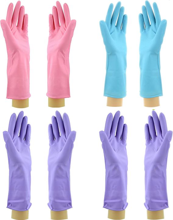 1%20Pair%20-%20Dish%20washing%20Kitchen%20Household%20Cleaning%20Rubber%20Latex%20Waterproof%20Reusable%20Gloves%20-%20Image%204