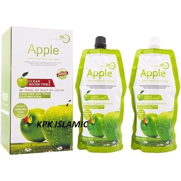 Apple Hair Color 96 Natural Black Ammonnia Free Shampoo