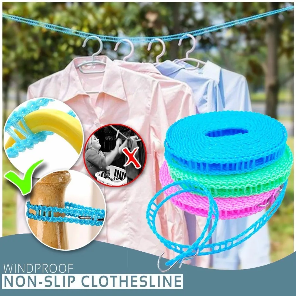 Clothes Hanging Rope Laundry Clothesline Nylon 5M Fence Type