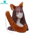 Green Home Fox Headband Tail Set Decorative Anti-slip Fox Ears Tail Set. 