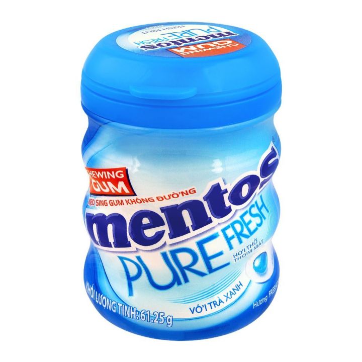 Mentos Pure Fresh Chewing Gum, Fresh Mint, Bottle, 100g