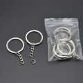 10 Pcs Premium Quality Key Rings with Open Jump Rings Flat Split Heavy Duty Strong Keyrings for Jewelry, DIY ,Rings for Crafts - Bulk Metal Key Chain Ring Base for DIY Keychain Making. 