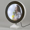 Magic Mirror Circle Shape  Large Size + Photo Frame + LED Lights + Your Free Printed Photo - Special Offer High Quality Switch Off Mirror Switch On Your Photo Frame. 