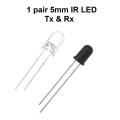 5mm IR Transmitter and Receiver LED Tx Rx Pair Photodiode. 