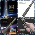 Wolf Tooth Stick Flashlight Strong Charging Light - Outdoor Super Bright Multi Functional Telescopic Self Defense and glass breaker Rough and Tough Quality. 