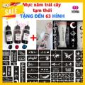 Temporary Tattoo 20 Days Get 1 Ink Bottle, Free With Instruction Paper. 