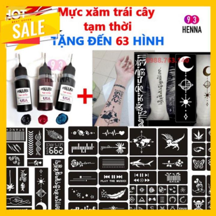 Temporary Tattoo 20 Days Get 1 Ink Bottle, Free With Instruction Paper