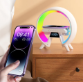 LED Display Wireless Phone Charger Bluetooth Speaker With Seven Color Selections, Alarm Clock, FM Radio. 