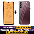 Samsung Galaxy A14 Matte Glass Protector Ceramic Glass + Back Protector Transparent Hydrogel Soft Film jell Protection For Samsung Galaxy A14. 