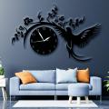 Wooden 3D Bird Wall Clock for Home, Living Room, Office, Gift Decoration. 