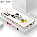 Hontinga for Samsung A71 4G Back Cover（Free Lanyard）Luxury 6D Plating Handsome Cartoon Mouse Side Pattern Case Soft Silicone Square Mobile Cover. 