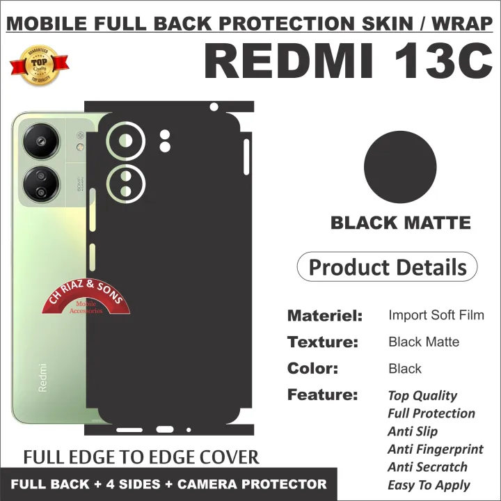 REDMI%2013C%20FULL%20BACK%20360%20premium%20Protection%20Skin%20Wrap%20full%20cover%20Premium%20Quality%20-%20Image%202
