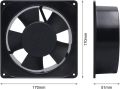 FEIDIAO AC 220V 4 inch / 6 inch / 8 inch Axial Panel Fan/Cooling Fan (Round Back) - Imported - Exhaust Fan for Kitchen Hoods / Machines / Server Racks / Commercial / Residential Use. 