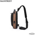 BAGSTREET Fashion Sling Bag With Combination Lock, USB Charging Port, Water Proof, Anti Scratch Shoulder Bag, Crossbody Unisex Bag Chest Bag - BS02. 