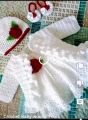Woolen Baby Frock, Crochet Frock Full Set. 