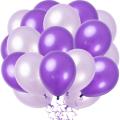 Bride to Be Decoration Set Purple & White Theme Bridal Shower Decoration Full Set Foil Balloons , Sash , Latex Balloons. 