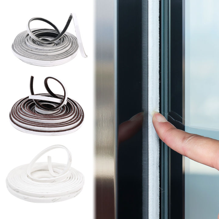 1/2PCS 5M Brush Strip Self Adhesive Door Window Sealing Strip Sliding Wardrobe Door Seal Home Accessory