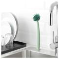 IKEA RINNIG Dish-washing brush, Black dishwashing brush with suction cup and handle. 