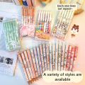 6 PCS Kawaii Retractable Pen Set Gel Pens Cartoon Cute 0.5 mm School&Office Supplies Kawaii Stationery Ballpoint Pen. 
