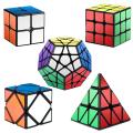 Pack of 5 different shapes Rubik cubes. 