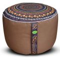 Relaxsit Bean Bag Stool – Traditional Round Footstool – Versatile Ottoman-style Footrest and Table Top – Dim. 45x45xH30cm Ottoman stool for bedroom. 