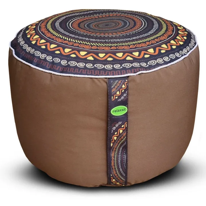 Relaxsit%20Bean%20Bag%20Stool%20%E2%80%93%20Traditional%20Round%20Footstool%20%E2%80%93%20Versatile%20Ottoman-style%20Footrest%20and%20Table%20Top%20%E2%80%93%20Dim.%2045x45xH30cm%20Ottoman%20stool%20for%20bedroom%20-%20Image%202