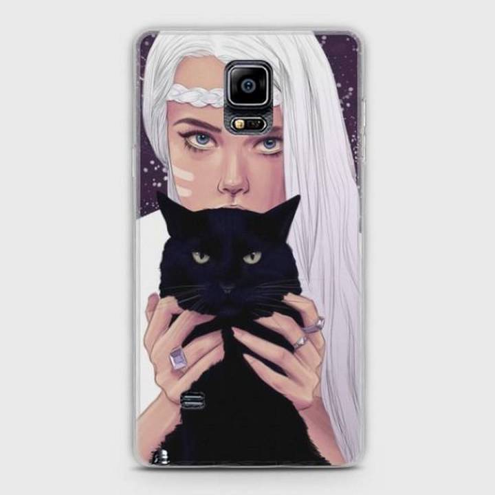 Samsung Note 4 Cover - SkinLee HQ Hybrid Case (Soft) - Wild Black Cat - SKINLEE-114-1-155-19
