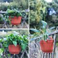 Pack of 1 & 3 Fiber Wall Hanging Planter Pot, Flower Pots for Indoor Plants Wall Planters , Vertical Garden Living Wall Mount Window Hang Indoor Outdoor Plant Flower Basket for Kitchen Herbs Balcony Railing Shelf Fence Bedroom Trellis Decor Modern. 
