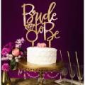 Bride to Be Cake Topper Golden Silver Color -  Acrylic Wedding Supplies Bride Cake Decoration Card Couple Cake Topper. 