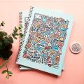 Student Life Doodle A4 Spiral Notebook | School Notebook | Spiral Notebooks | Laminated Card Spiral Book | 200 Pages Notebook | University Notebook | Spiral Bind Copy | Writing Notebook Subjects | Subject Notebook | Best Notebook. 