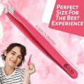 OCBA Professional Slanted Eyebrow Tweezers – Stainless Steel Facial Hair Removal Tweezers For Men & Women. 