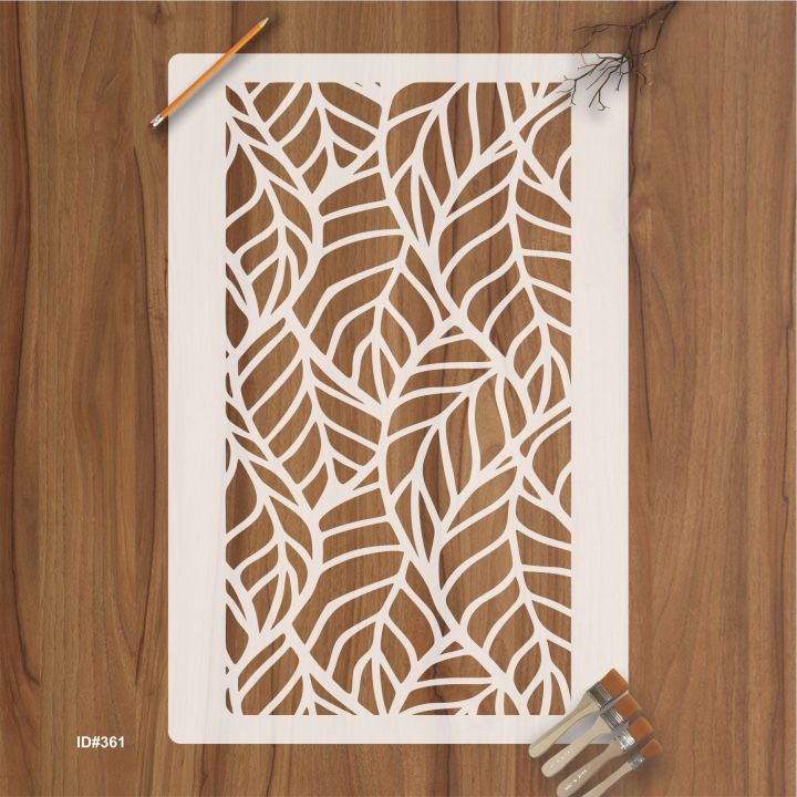 leaf  pattren  Reusable Stencil For wall Painting Art DIY Home Decor, Album Crafts and Canvas