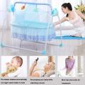 Baby Automatic Swinger Comfort Cradle - New Born Baby Swing Intelligent Electric Baby Cradle, 0~18 Months Baby Usb 5V Foldable Rocking Chair, Built-In Lullaby, Can Be Connected With Bluetooth U Disk, Easy To Clean,pink-Long-version. 