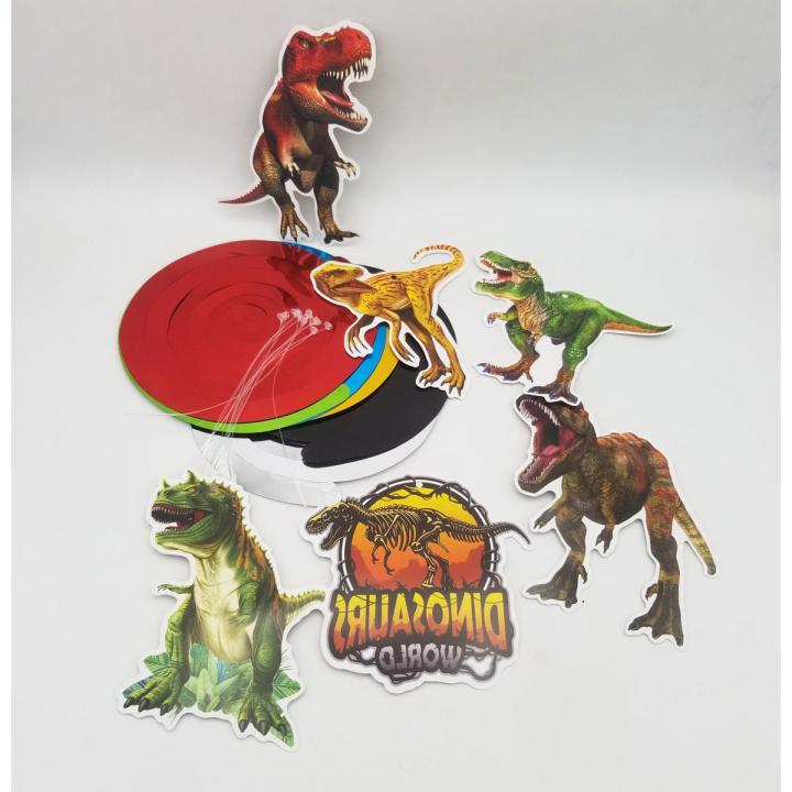 DINOSAUR THEME SPIRALS PACK OF 6 SPIRALS AND 6 CUTOUTS