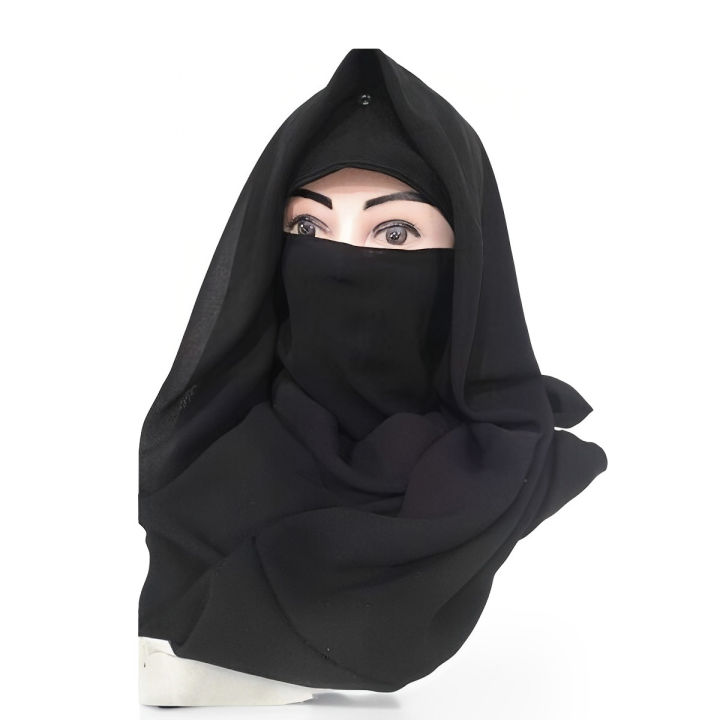 Misri Niqab Ready to Wear Plain Irani Niqab for Women