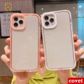 COVET 3-in-1 high quality Macaron Transparent Shockproof Bumper Phone Case compatible for iPhone 14 11 12 13 Pro Max XR 14 Plus Phone Case Cover Candy Color Clear Case Back Cover. 