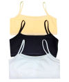 Soft Cotton Jersy Plain Half Body Shameez Sports Camisole Training Bra Inner Wear Vest Wrap Chest Bra For Little Teenager Girls (10-15 Years) - Color Skin/Black/White. 