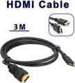 HDMI Cable 3 Meters - Pure Copper Construction for Desktops HDMI Cable High Speed, 1080P, & ARC Compatible for Laptop, Monitor, Projector, Gaming Console & More 3 Meter High Speed Hdmi Cable For Tv'S, 3 Meters Black. 