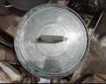 hotel style karahi (kadai) with cover (lid) in white iron (rust free ). 