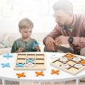 Tik Tak Toe Wooden Puzzle Game For Kids (Random Color) One Piece. 