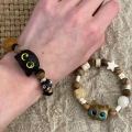 New Cute Little Black Cat Bracelet For Women Men Fashion Funny Cartoon Animal Beaded Bracelet Trendy Couple Friend Jewelry Gifts. 